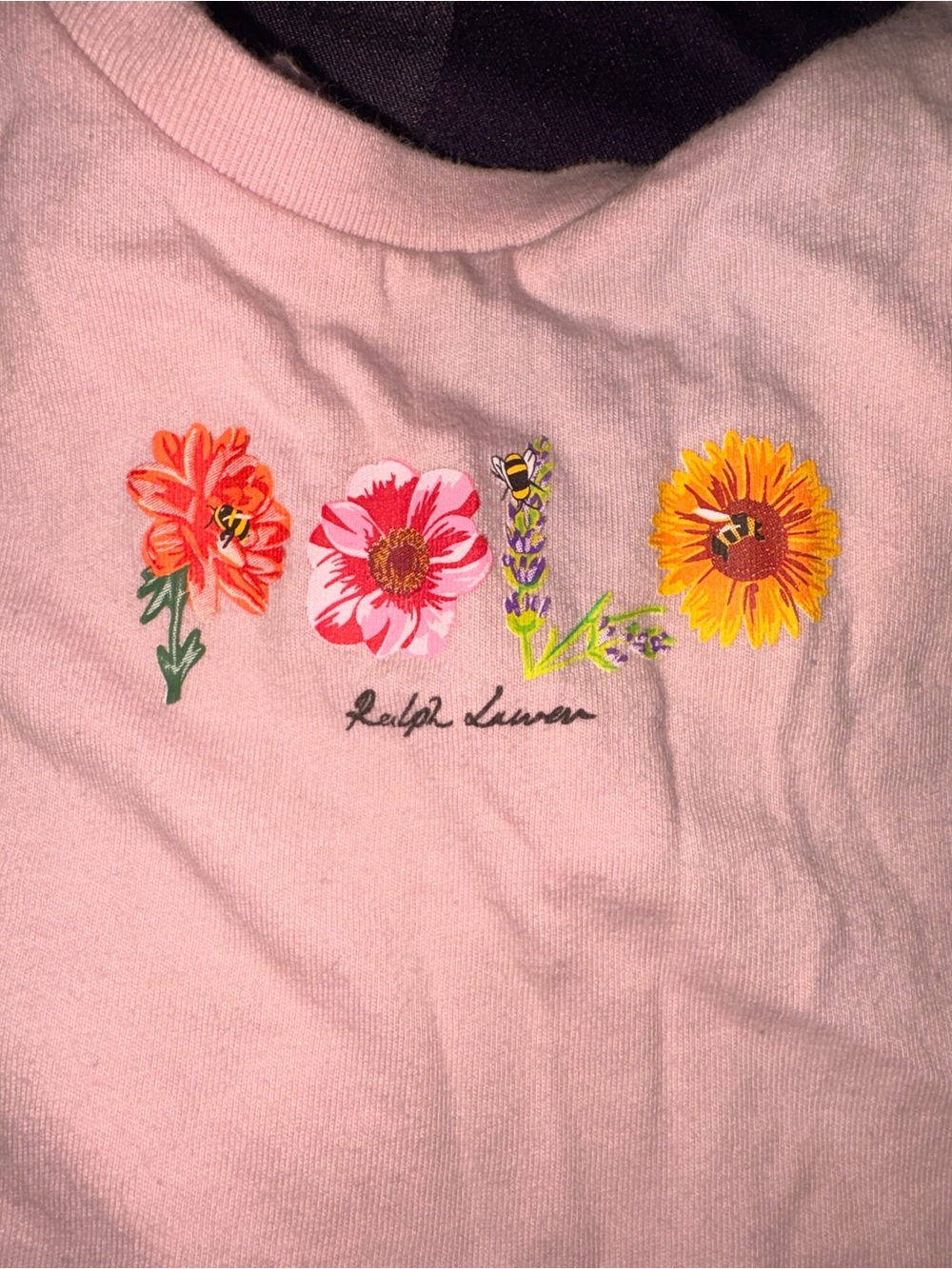 Ralph Lauren Pink Floral Logo Toddler Dress